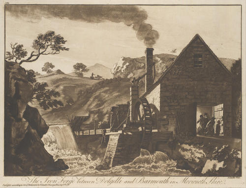 Wikioo.org - The Encyclopedia of Fine Arts - Painting, Artwork by Paul Sandby - The Iron Forge between Dolgelli and Barmouth