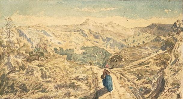 Wikioo.org - The Encyclopedia of Fine Arts - Painting, Artwork by Paul Camille Guigou - A mountain road