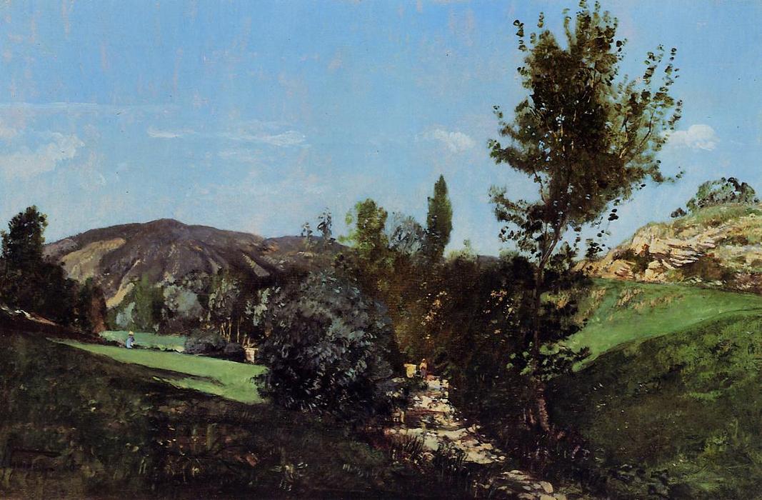 WikiOO.org - Encyclopedia of Fine Arts - Festés, Grafika Paul Camille Guigou - Landscape in the Durance Valley