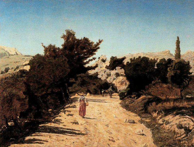 WikiOO.org - Encyclopedia of Fine Arts - Maalaus, taideteos Paul Camille Guigou - The Gineste road, near Marseille