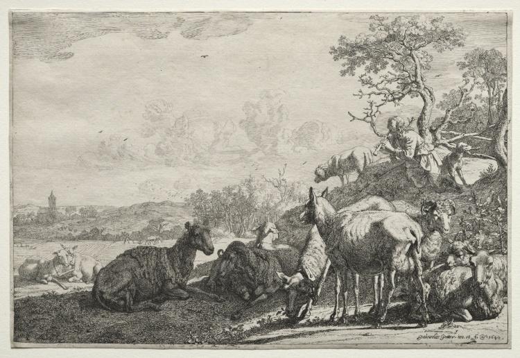 WikiOO.org - Enciclopédia das Belas Artes - Pintura, Arte por Paulus Potter - The Shepherd