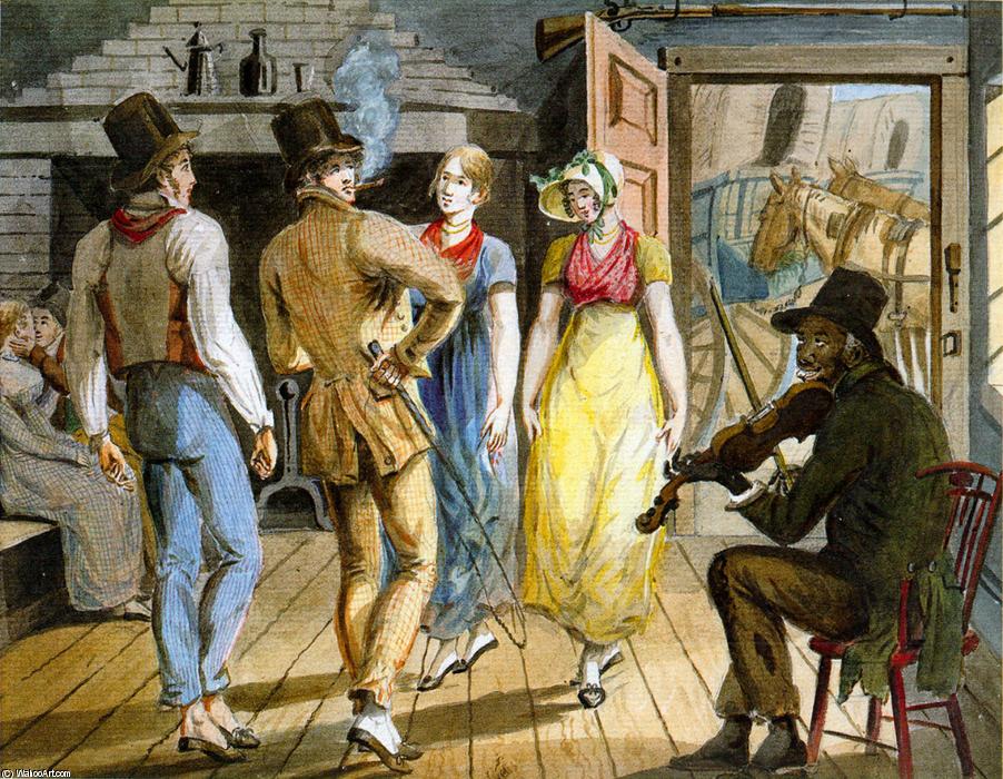 Wikioo.org - The Encyclopedia of Fine Arts - Painting, Artwork by Pavel Petrovich Svinin - Merrymaking at Wayside Inn