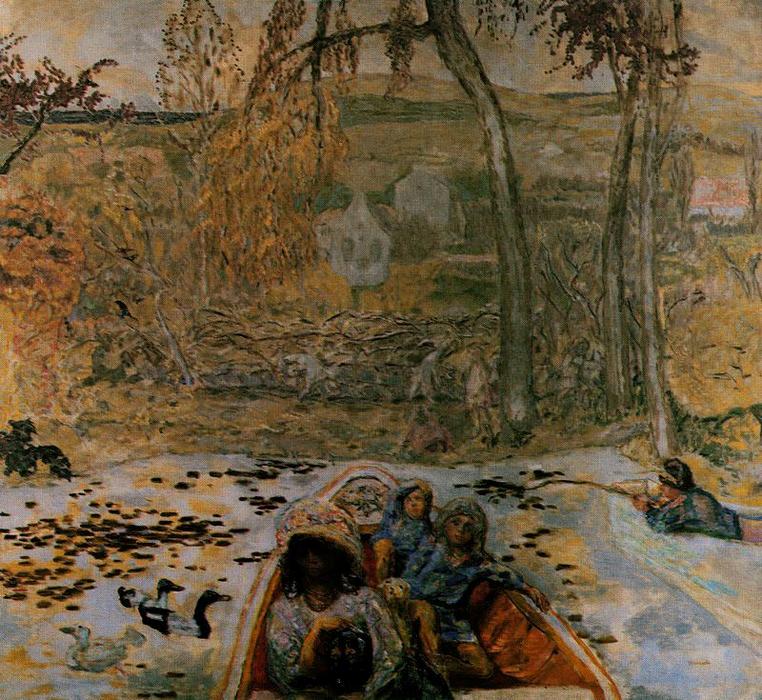 WikiOO.org - Encyclopedia of Fine Arts - Schilderen, Artwork Pierre Bonnard - In a boat