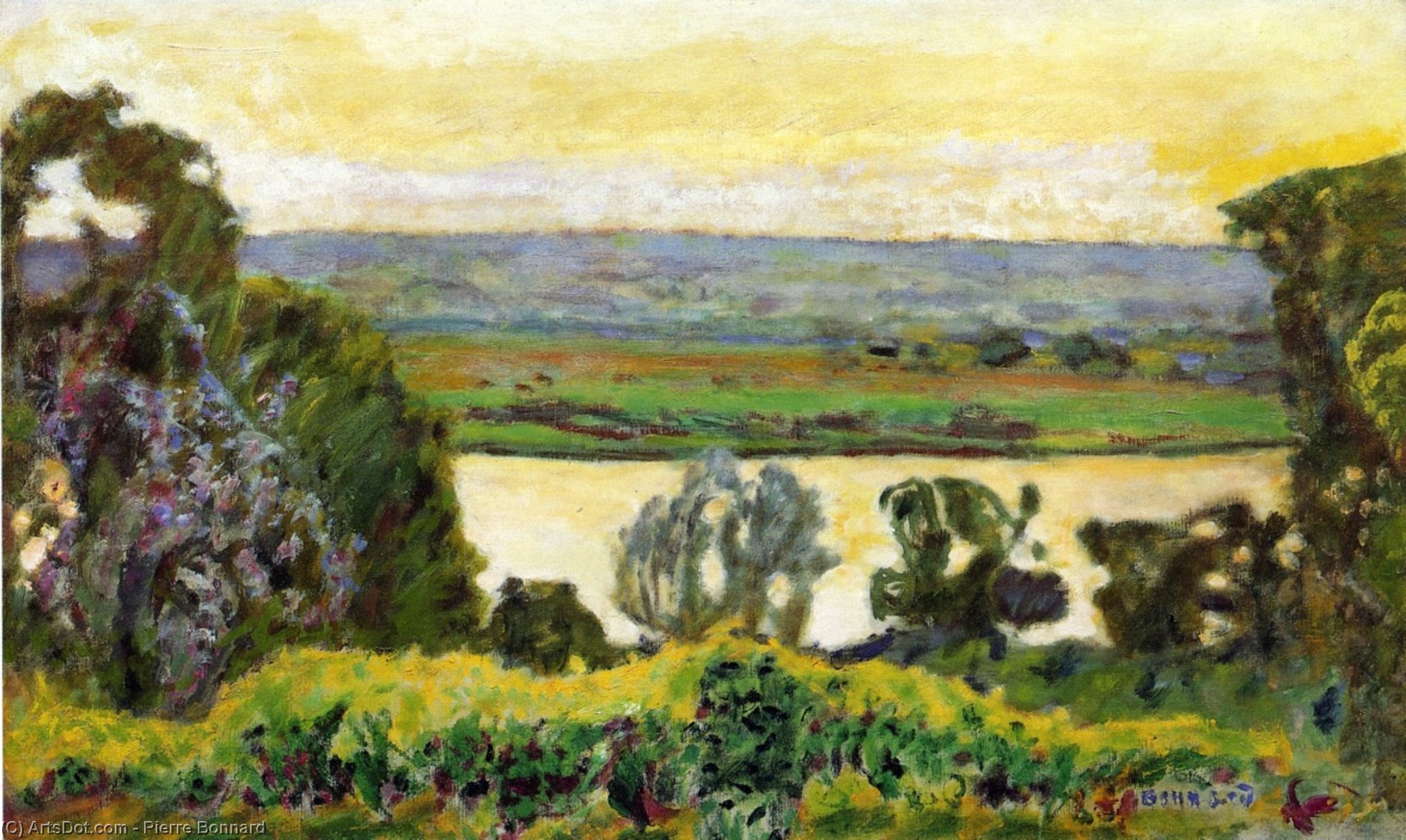 Wikioo.org - The Encyclopedia of Fine Arts - Painting, Artwork by Pierre Bonnard - Landscape at Vernon
