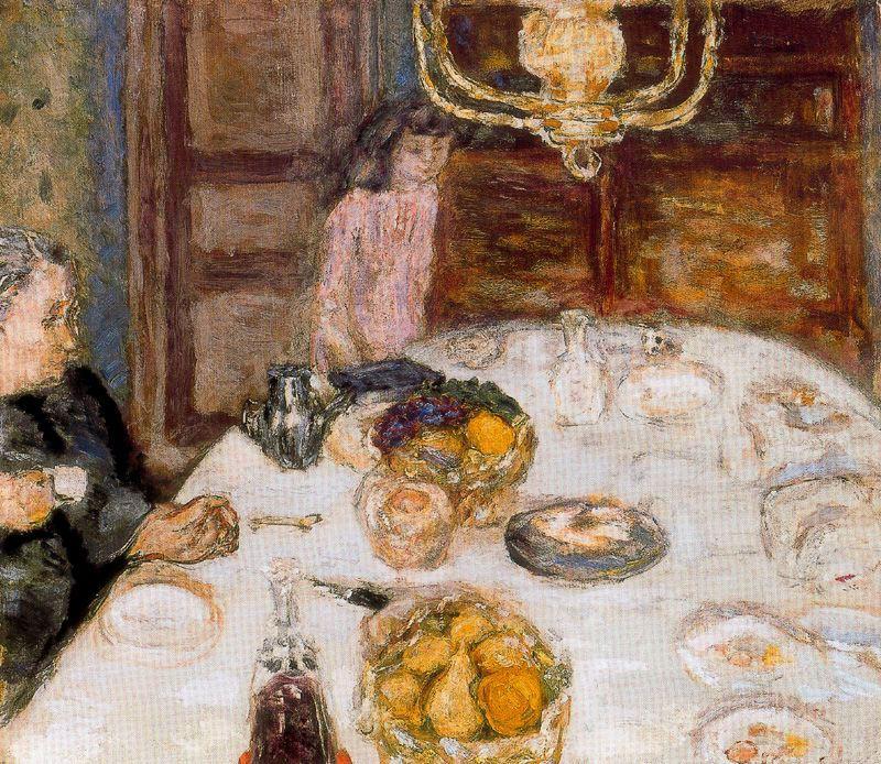 Wikioo.org – La Enciclopedia de las Bellas Artes - Pintura, Obras de arte de Pierre Bonnard - Almuerzo en Le Grand Lámparas