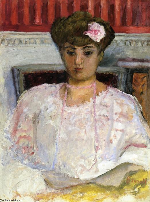 Wikioo.org – L'Encyclopédie des Beaux Arts - Peinture, Oeuvre de Pierre Bonnard - Misia avec un corsage rose