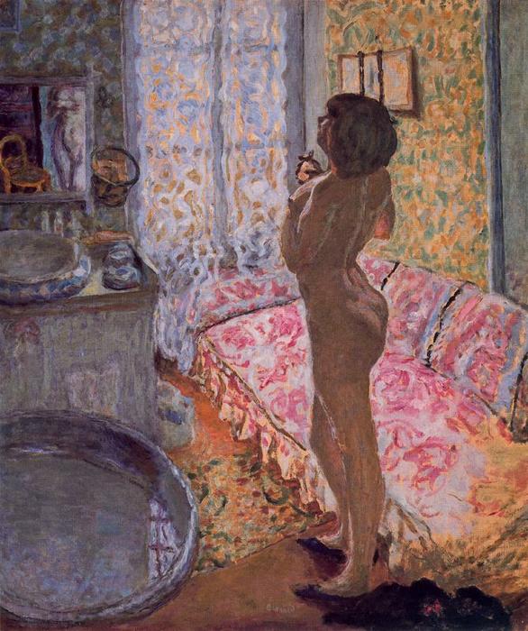 Wikioo.org - Bách khoa toàn thư về mỹ thuật - Vẽ tranh, Tác phẩm nghệ thuật Pierre Bonnard - Nude against the light