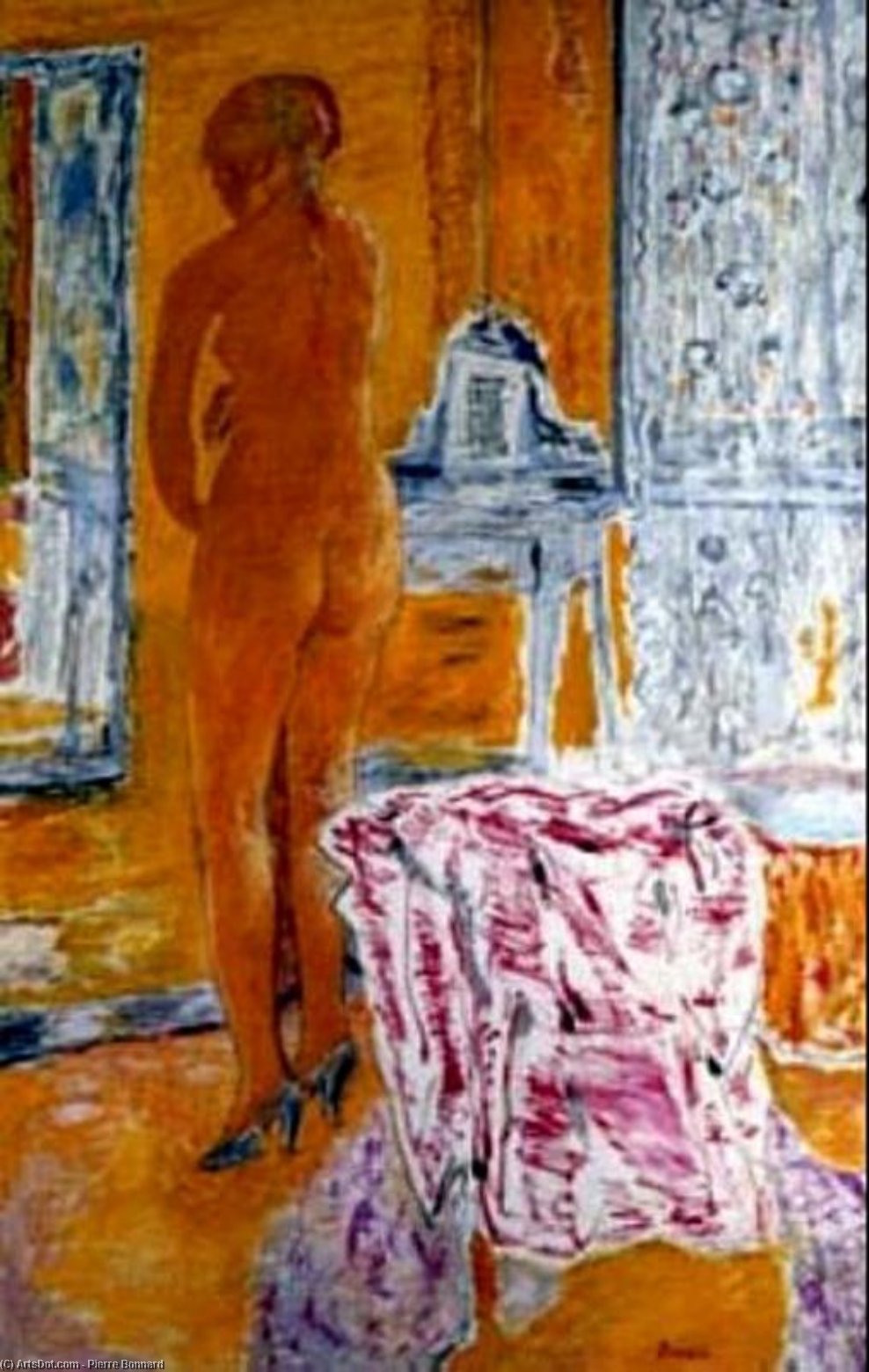 WikiOO.org - Енциклопедия за изящни изкуства - Живопис, Произведения на изкуството Pierre Bonnard - Nude in front of the mirror