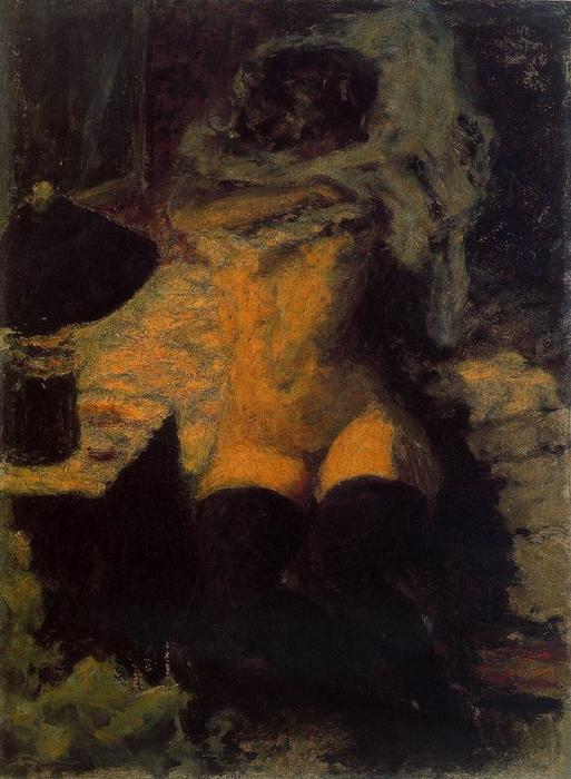 Wikioo.org - The Encyclopedia of Fine Arts - Painting, Artwork by Pierre Bonnard - Nude with Blak Stockings