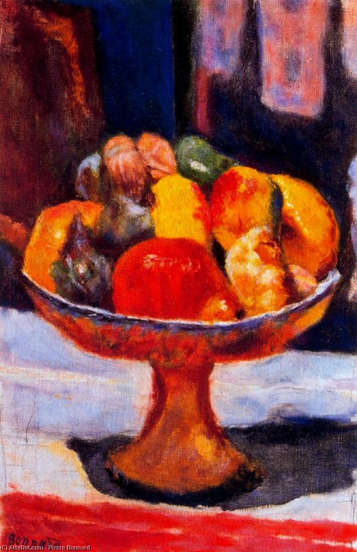 Wikioo.org - Die Enzyklopädie bildender Kunst - Malerei, Kunstwerk von Pierre Bonnard - der frucht schale