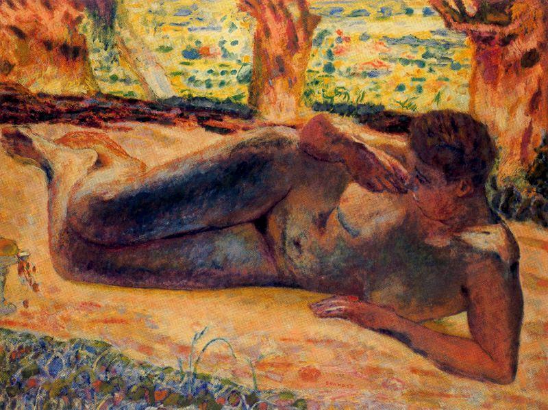 Wikioo.org – L'Encyclopédie des Beaux Arts - Peinture, Oeuvre de Pierre Bonnard - les grands nu inclinable