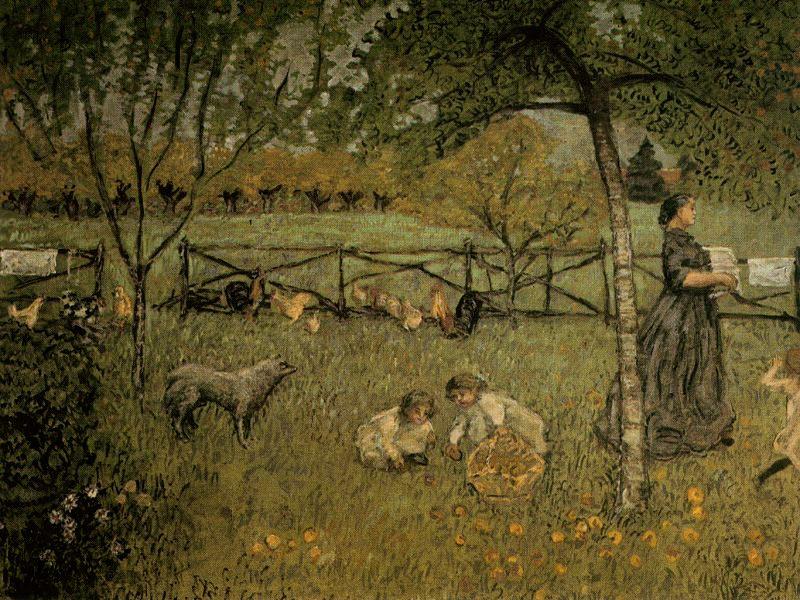 Wikoo.org - موسوعة الفنون الجميلة - اللوحة، العمل الفني Pierre Bonnard - The large garden