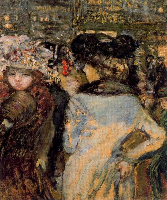 Wikioo.org - The Encyclopedia of Fine Arts - Painting, Artwork by Pierre Bonnard - Two elegant ladies, Place de Clichy