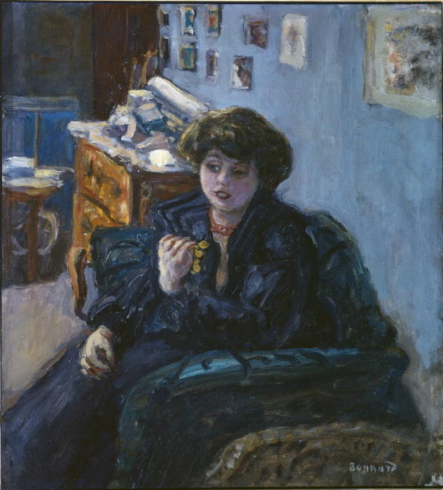 Wikioo.org - The Encyclopedia of Fine Arts - Painting, Artwork by Pierre Bonnard - Young Womwn in an Interior