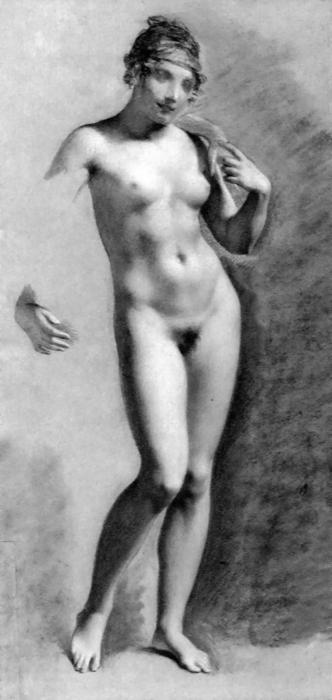 Wikioo.org - The Encyclopedia of Fine Arts - Painting, Artwork by Pierre-Paul Prud'hon - Standing Female Nude