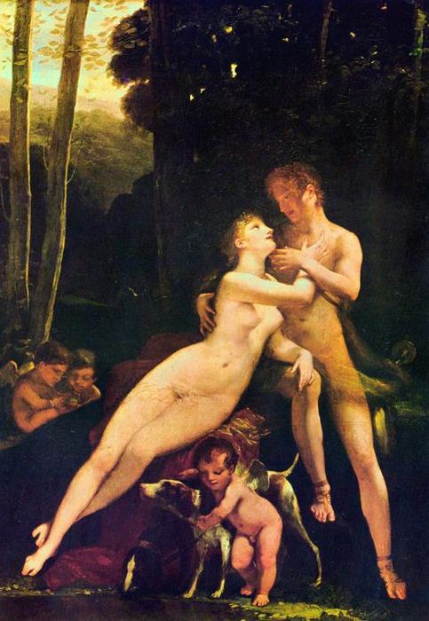 WikiOO.org - Encyclopedia of Fine Arts - Lukisan, Artwork Pierre-Paul Prud'hon - Venus and Adonis