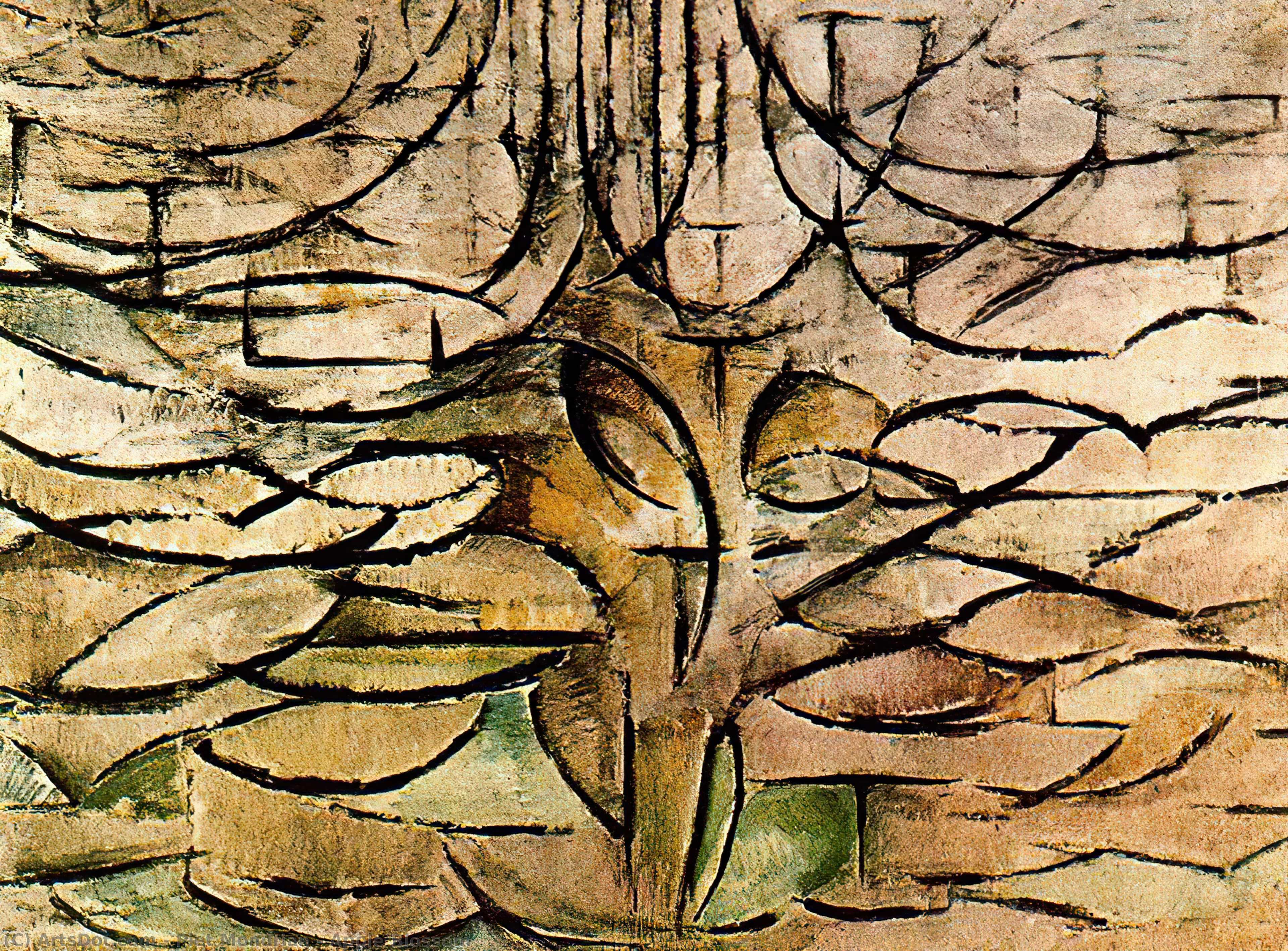 WikiOO.org - 백과 사전 - 회화, 삽화 Piet Mondrian - Apple Blossom