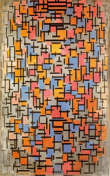 Wikoo.org - موسوعة الفنون الجميلة - اللوحة، العمل الفني Piet Mondrian - Composition 1916