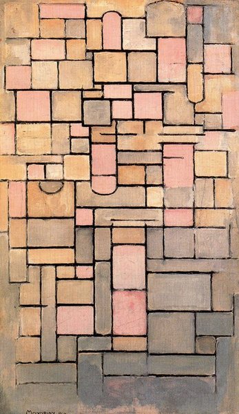 Wikioo.org – L'Enciclopedia delle Belle Arti - Pittura, Opere di Piet Mondrian - Composizione nº 8