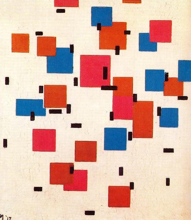Wikioo.org - Die Enzyklopädie bildender Kunst - Malerei, Kunstwerk von Piet Mondrian - Zusammensetzung in Farbe A