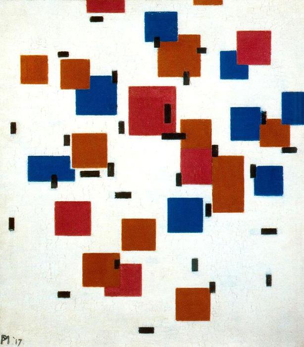 WikiOO.org - Енциклопедия за изящни изкуства - Живопис, Произведения на изкуството Piet Mondrian - Composition in Colour A
