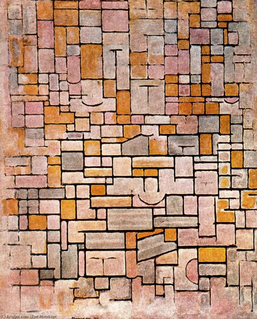 WikiOO.org - Encyclopedia of Fine Arts - Målning, konstverk Piet Mondrian - Composition no. 7