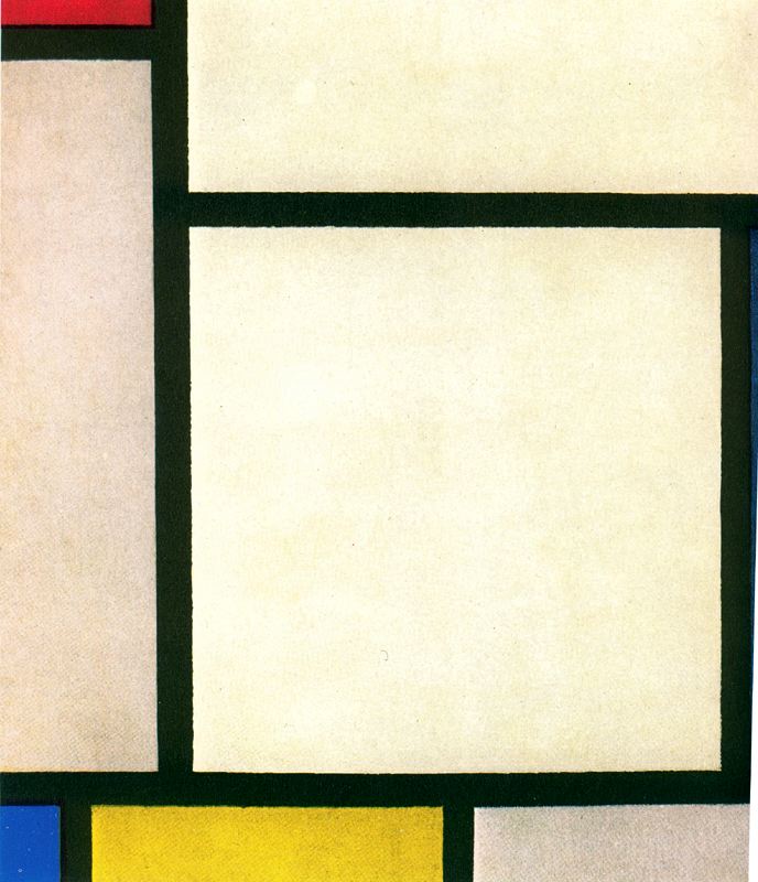 Wikioo.org - สารานุกรมวิจิตรศิลป์ - จิตรกรรม Piet Mondrian - Composition with red, yellow and blue 4