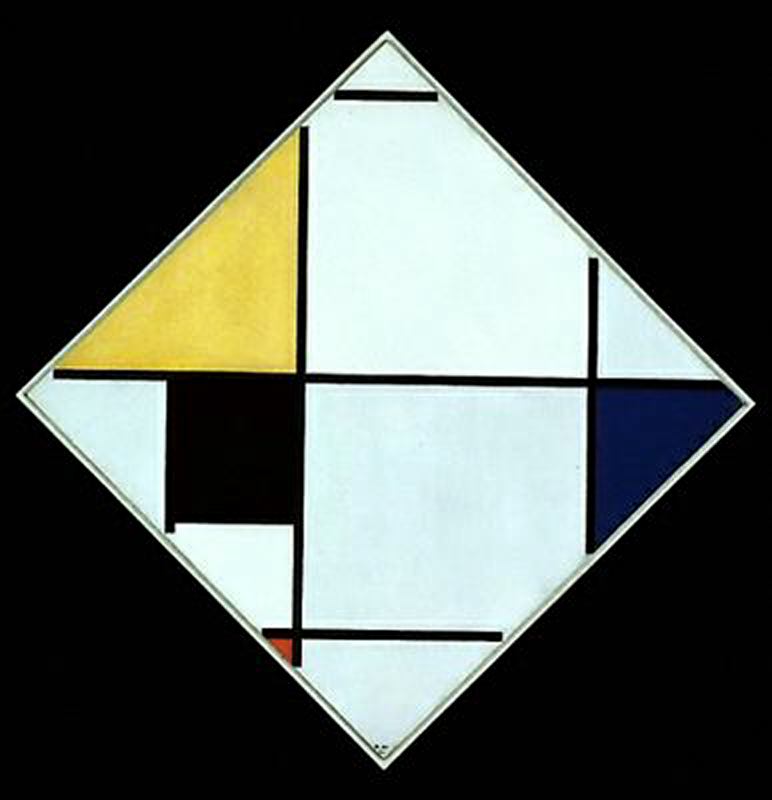 Wikioo.org - สารานุกรมวิจิตรศิลป์ - จิตรกรรม Piet Mondrian - Diagonal Composition