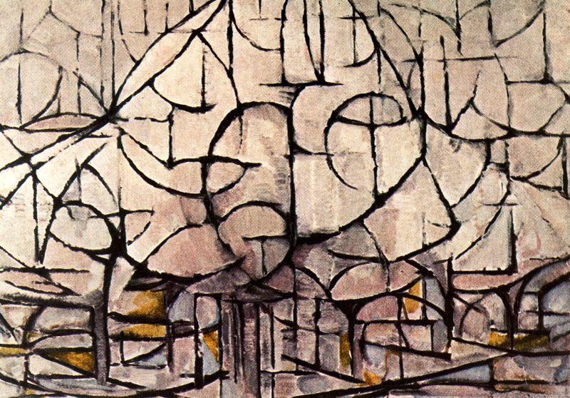 Wikioo.org - Die Enzyklopädie bildender Kunst - Malerei, Kunstwerk von Piet Mondrian - Blühende Bäume