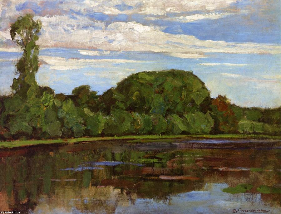WikiOO.org - Enciklopedija likovnih umjetnosti - Slikarstvo, umjetnička djela Piet Mondrian - Geinrust Farm with Isolated Tree