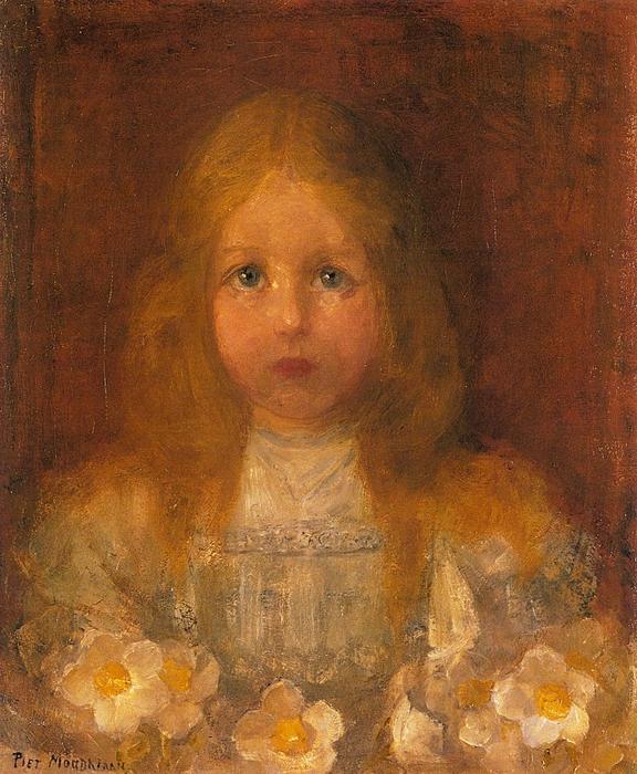 WikiOO.org - Encyclopedia of Fine Arts - Malba, Artwork Piet Mondrian - Little Girl