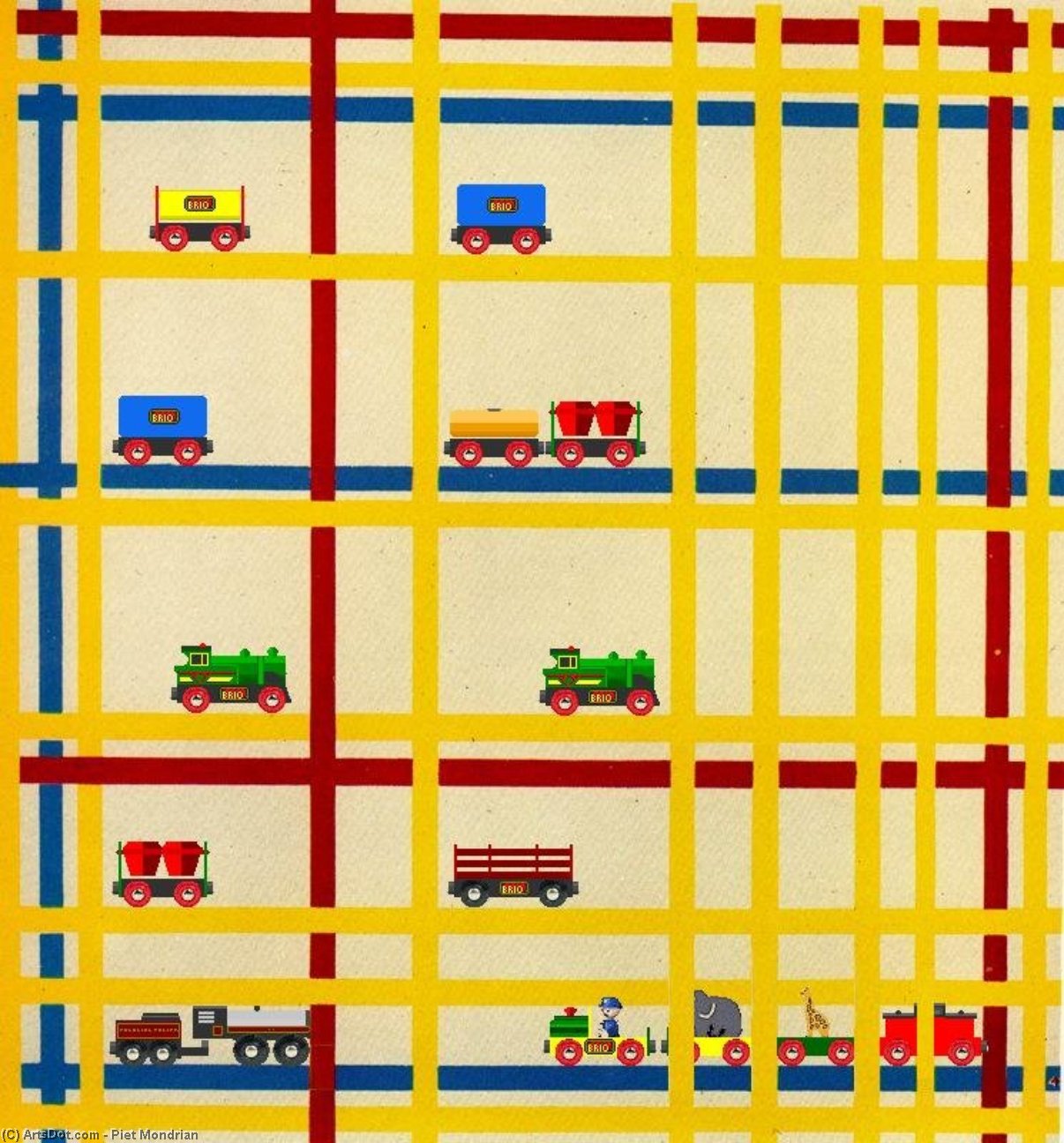 WikiOO.org - Güzel Sanatlar Ansiklopedisi - Resim, Resimler Piet Mondrian - New York Ciry