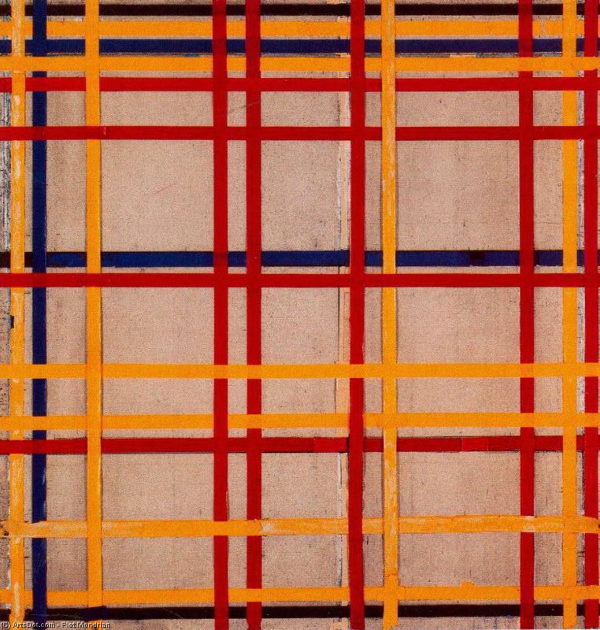 WikiOO.org - Encyclopedia of Fine Arts - Lukisan, Artwork Piet Mondrian - New York City II