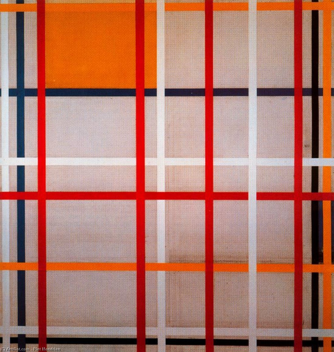 WikiOO.org - Encyclopedia of Fine Arts - Lukisan, Artwork Piet Mondrian - New York City
