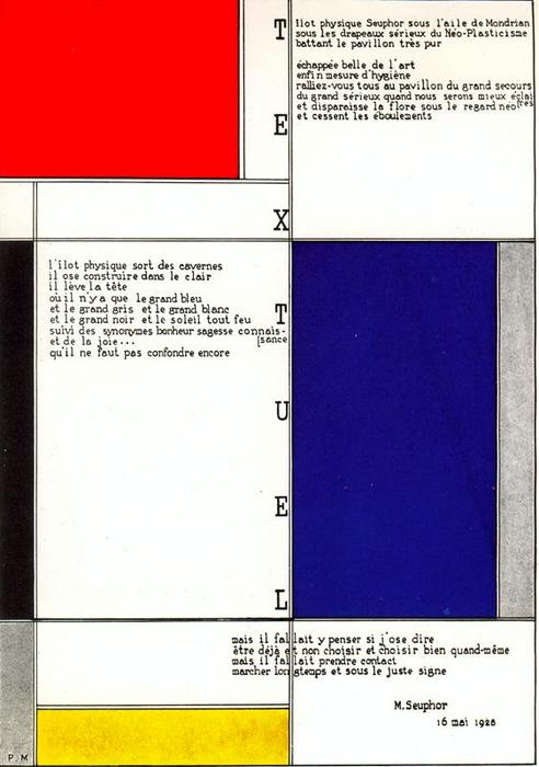 Wikioo.org - The Encyclopedia of Fine Arts - Painting, Artwork by Piet Mondrian - Quadro poem