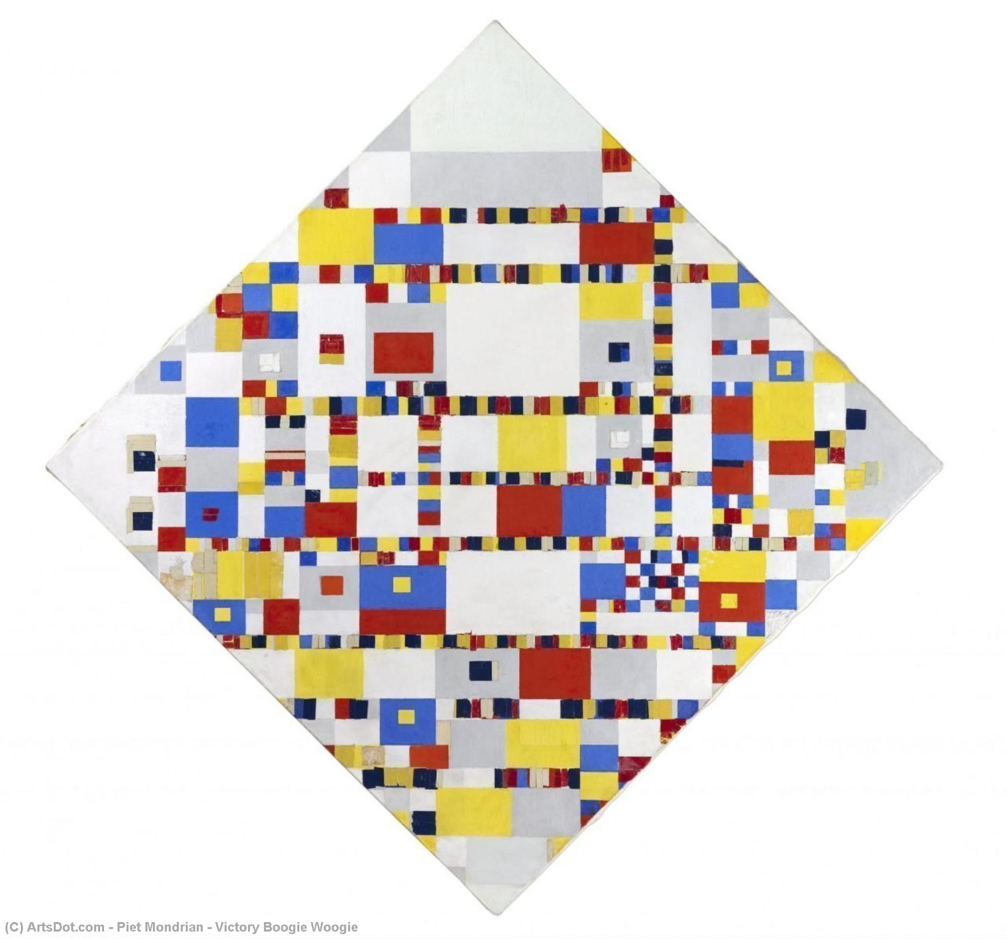 WikiOO.org - Encyclopedia of Fine Arts - Festés, Grafika Piet Mondrian - Victory Boogie Woogie