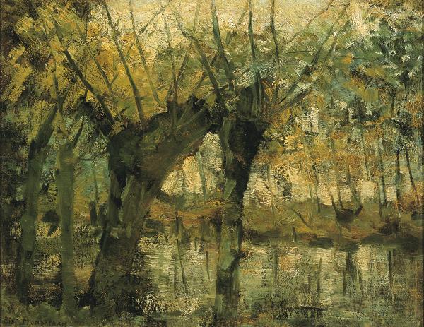 Wikioo.org - The Encyclopedia of Fine Arts - Painting, Artwork by Piet Mondrian - Willow Grove. Impression of Light and Shadow