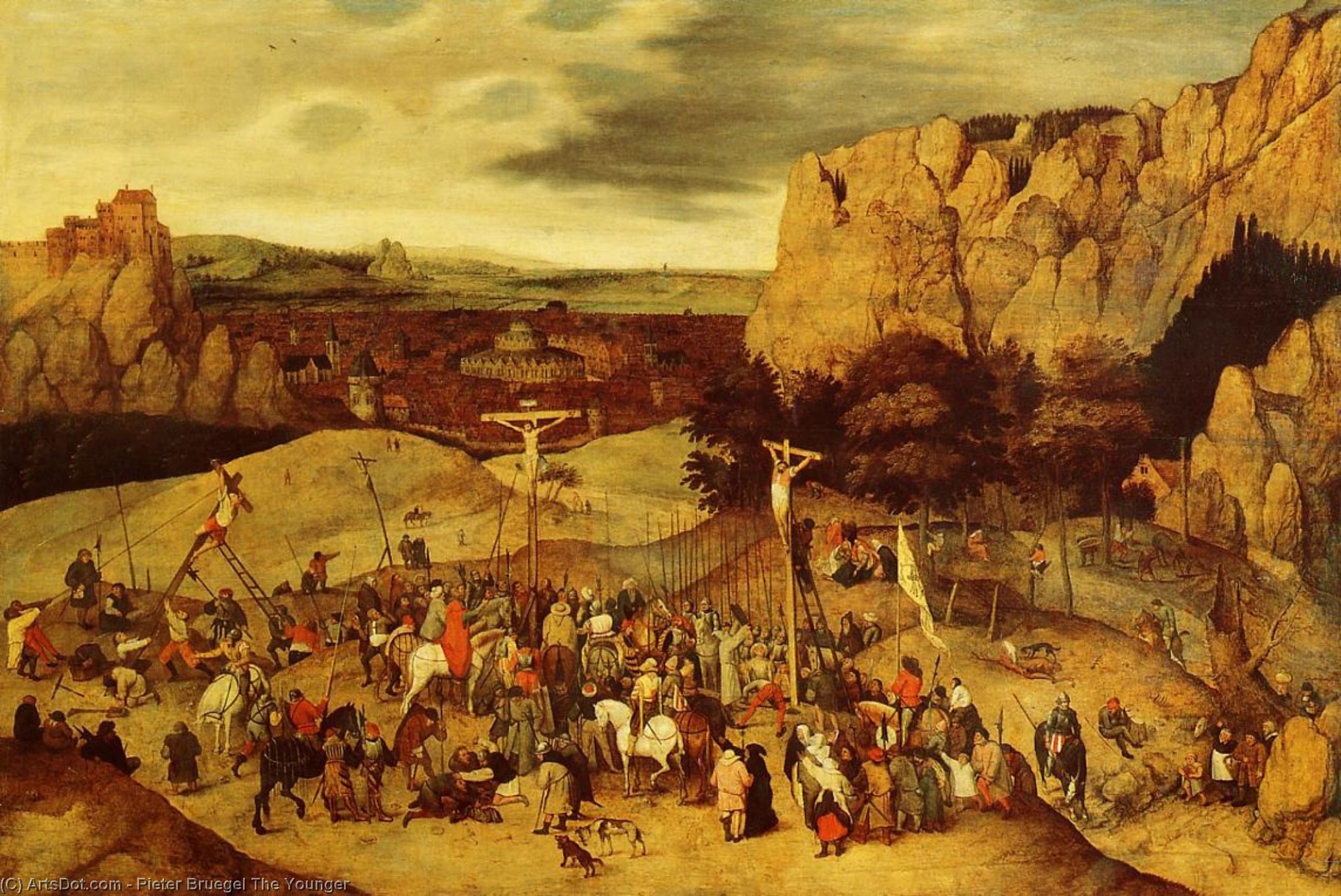 Wikioo.org - Bách khoa toàn thư về mỹ thuật - Vẽ tranh, Tác phẩm nghệ thuật Pieter Bruegel The Younger - Calvary