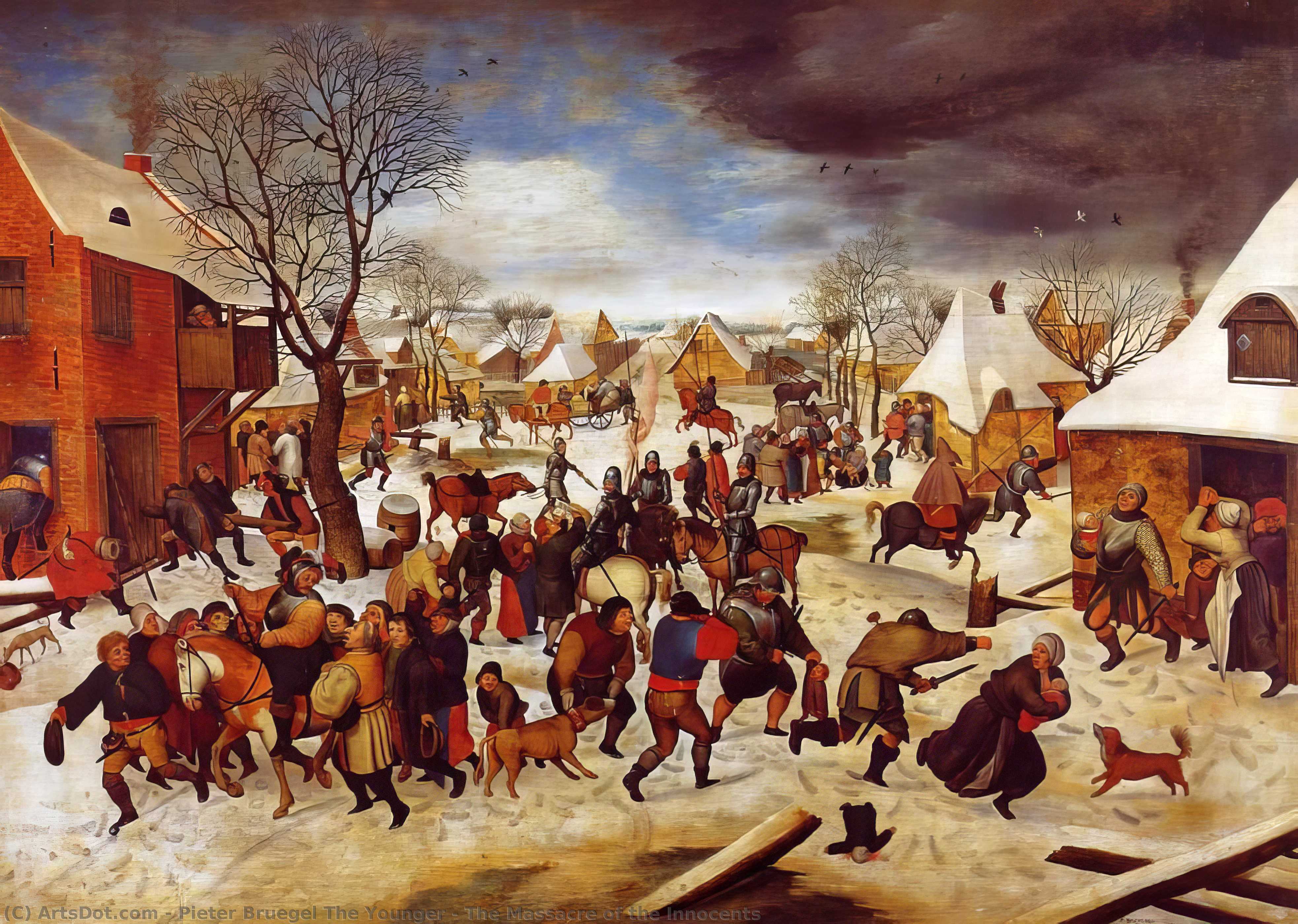 WikiOO.org - Enciclopédia das Belas Artes - Pintura, Arte por Pieter Bruegel The Younger - The Massacre of the Innocents