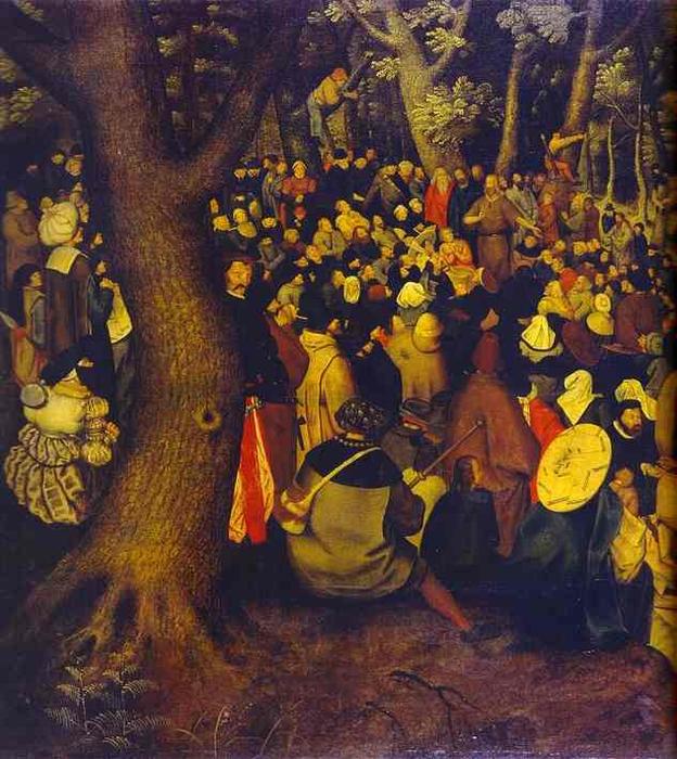 WikiOO.org - Encyclopedia of Fine Arts - Maleri, Artwork Pieter Bruegel The Younger - The Testimony of John the Baptist
