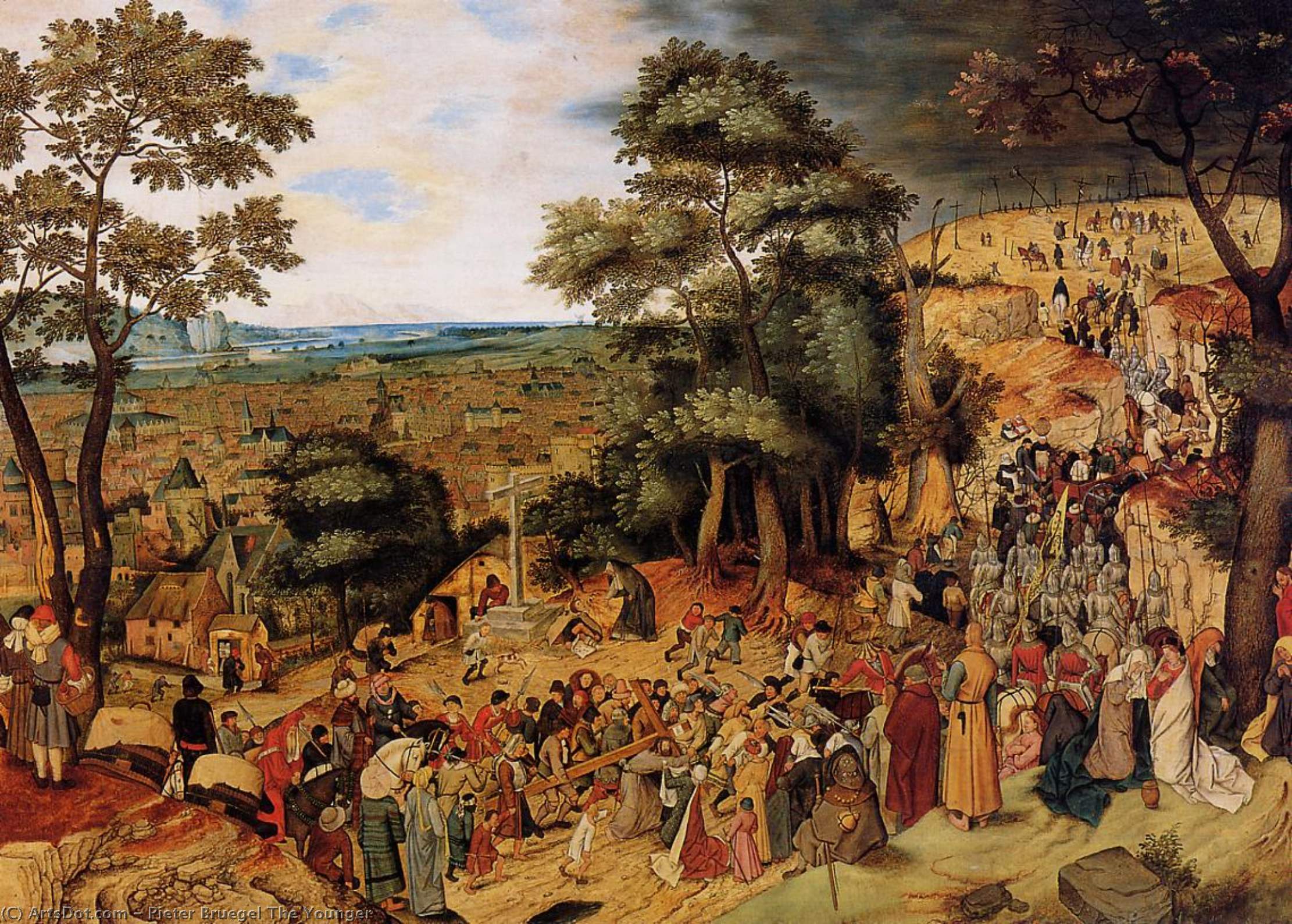 Wikioo.org - The Encyclopedia of Fine Arts - Painting, Artwork by Pieter Bruegel The Younger - The Way of the Cross