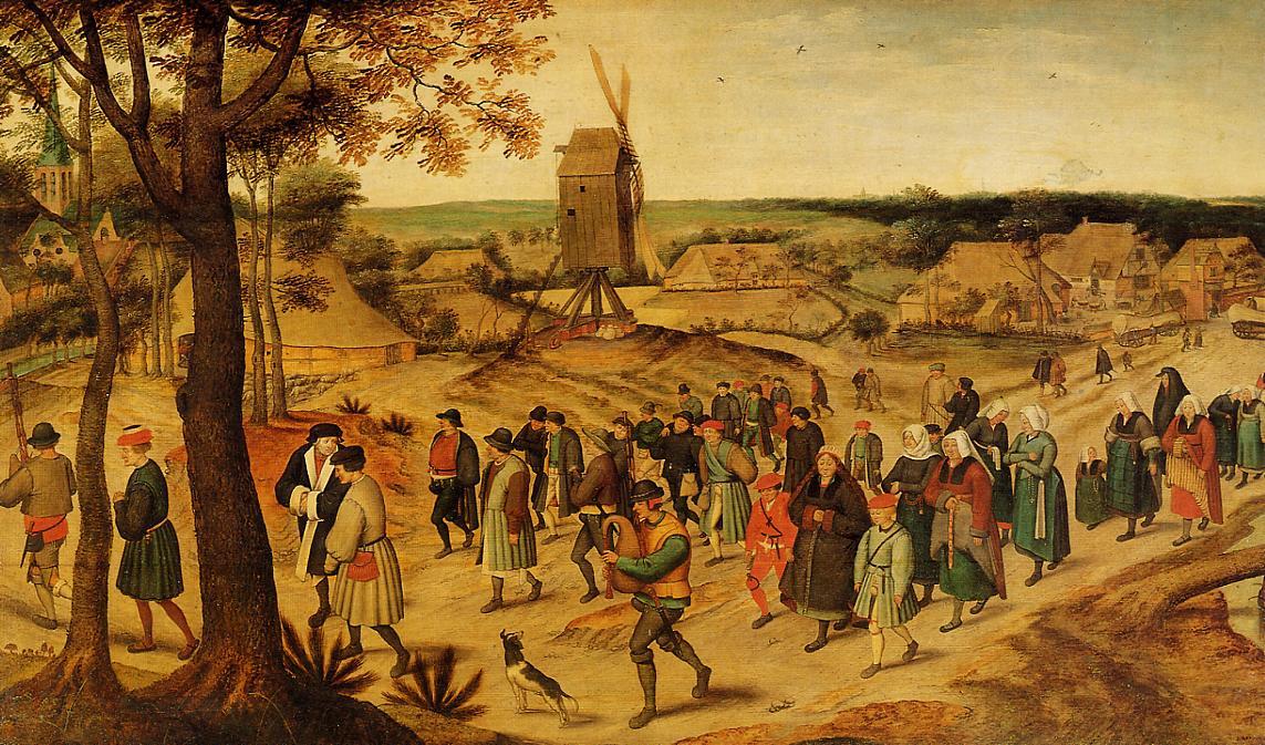 Wikioo.org - สารานุกรมวิจิตรศิลป์ - จิตรกรรม Pieter Bruegel The Younger - The Wedding Procession