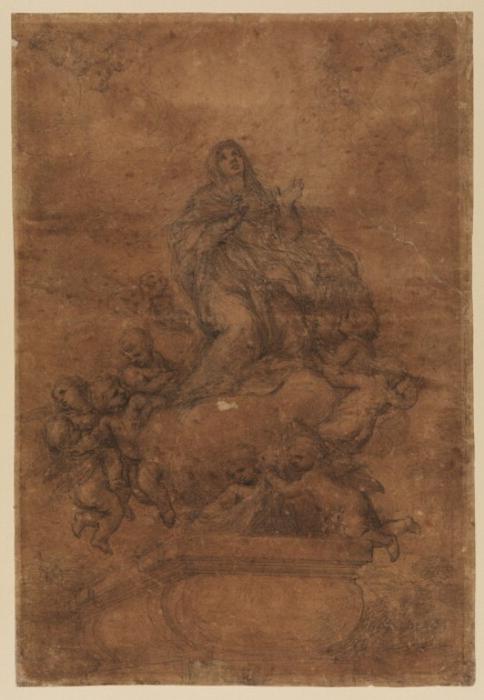 WikiOO.org - Encyclopedia of Fine Arts - Maleri, Artwork Pietro Da Cortona - Assumption of the Virgin