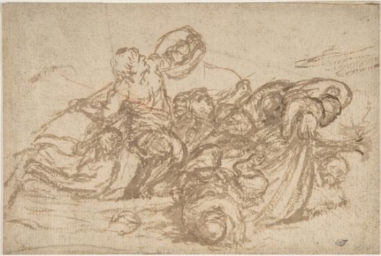 Wikioo.org - The Encyclopedia of Fine Arts - Painting, Artwork by Pietro Da Cortona - Sea Battle