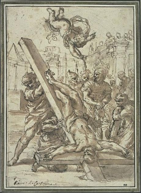 Wikioo.org - The Encyclopedia of Fine Arts - Painting, Artwork by Pietro Da Cortona - The Martyrdom of St. Peter