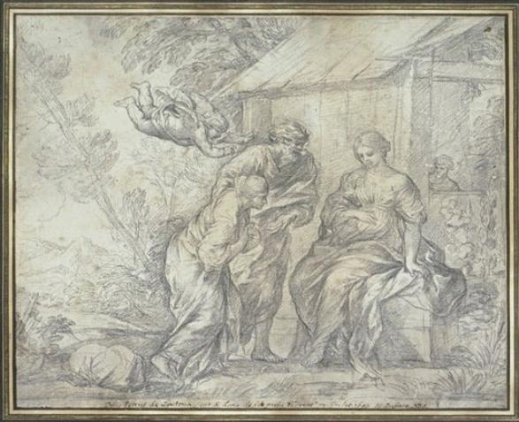 Wikioo.org - สารานุกรมวิจิตรศิลป์ - จิตรกรรม Pietro Da Cortona - The return of Hagar