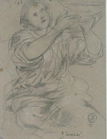 WikiOO.org - Encyclopedia of Fine Arts - Maľba, Artwork Pietro Da Cortona - Young man sitting, lifting a cup
