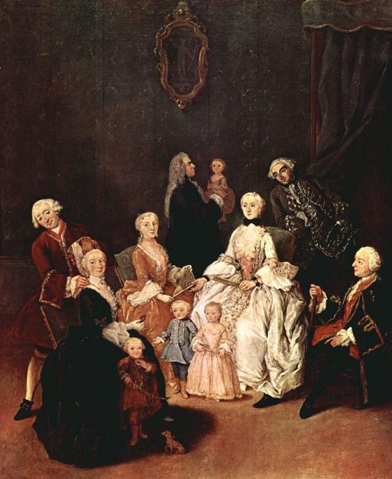Wikioo.org - The Encyclopedia of Fine Arts - Painting, Artwork by Pietro Longhi - Family of patritians