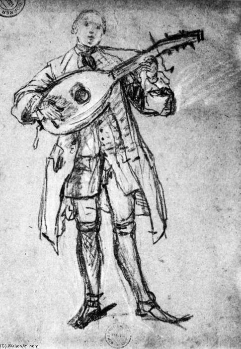 Wikioo.org - The Encyclopedia of Fine Arts - Painting, Artwork by Pietro Longhi - Lute Player