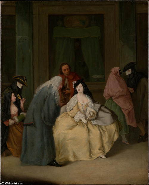 Wikioo.org - The Encyclopedia of Fine Arts - Painting, Artwork by Pietro Longhi - The Meeting